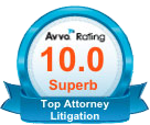 10 rating top attorney litigation award