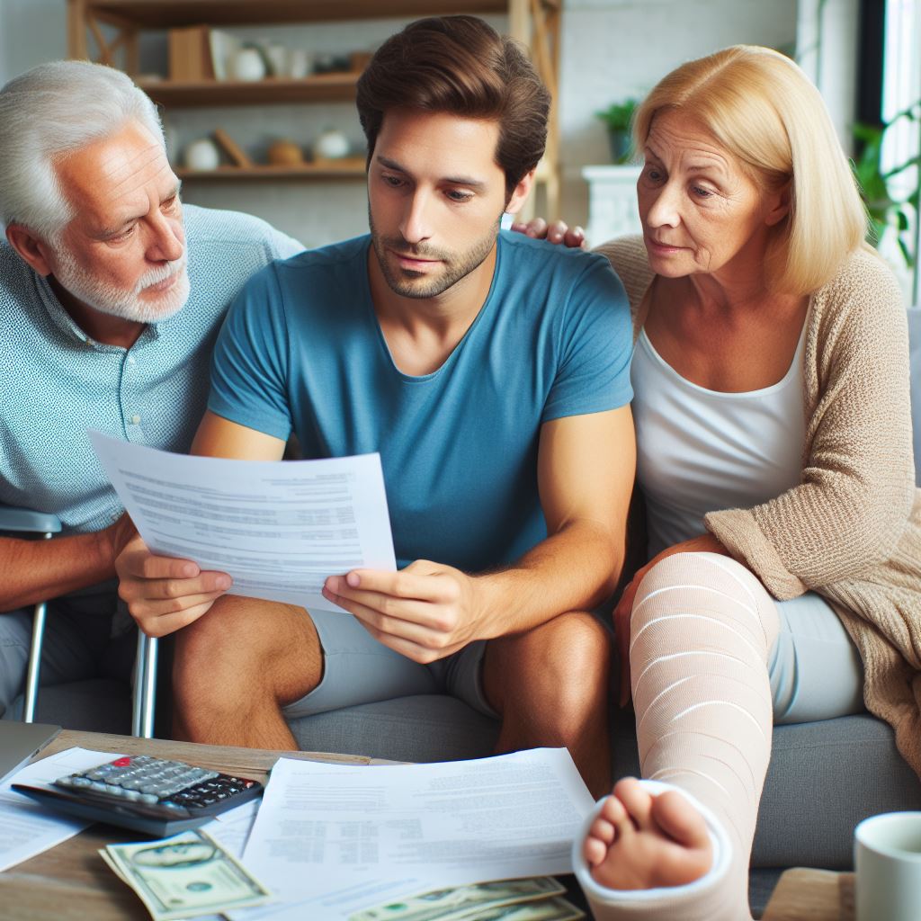 son with parents