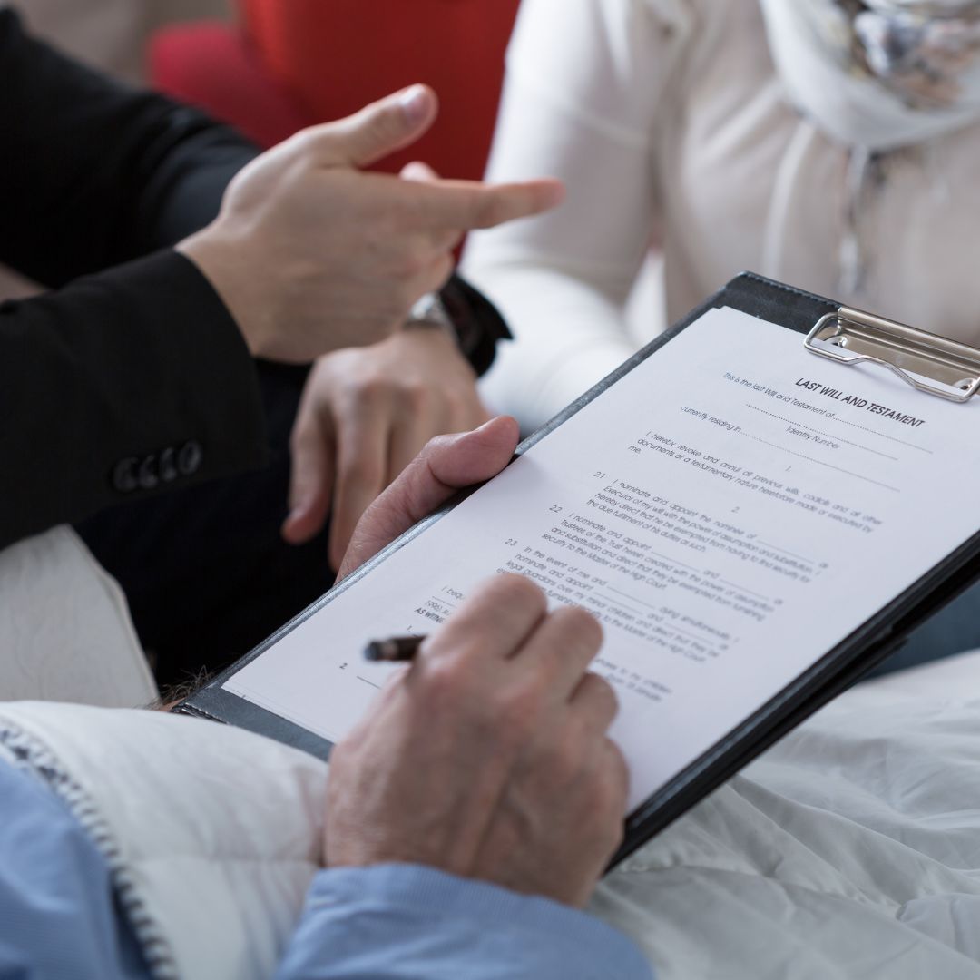 filling out a last will and testament