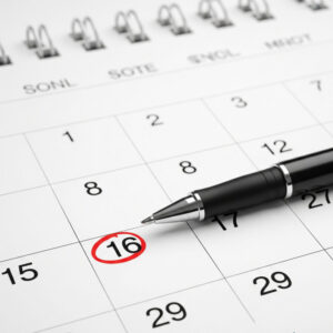 A calendar with a circled date, symbolizing the importance of timely medicaid planning.