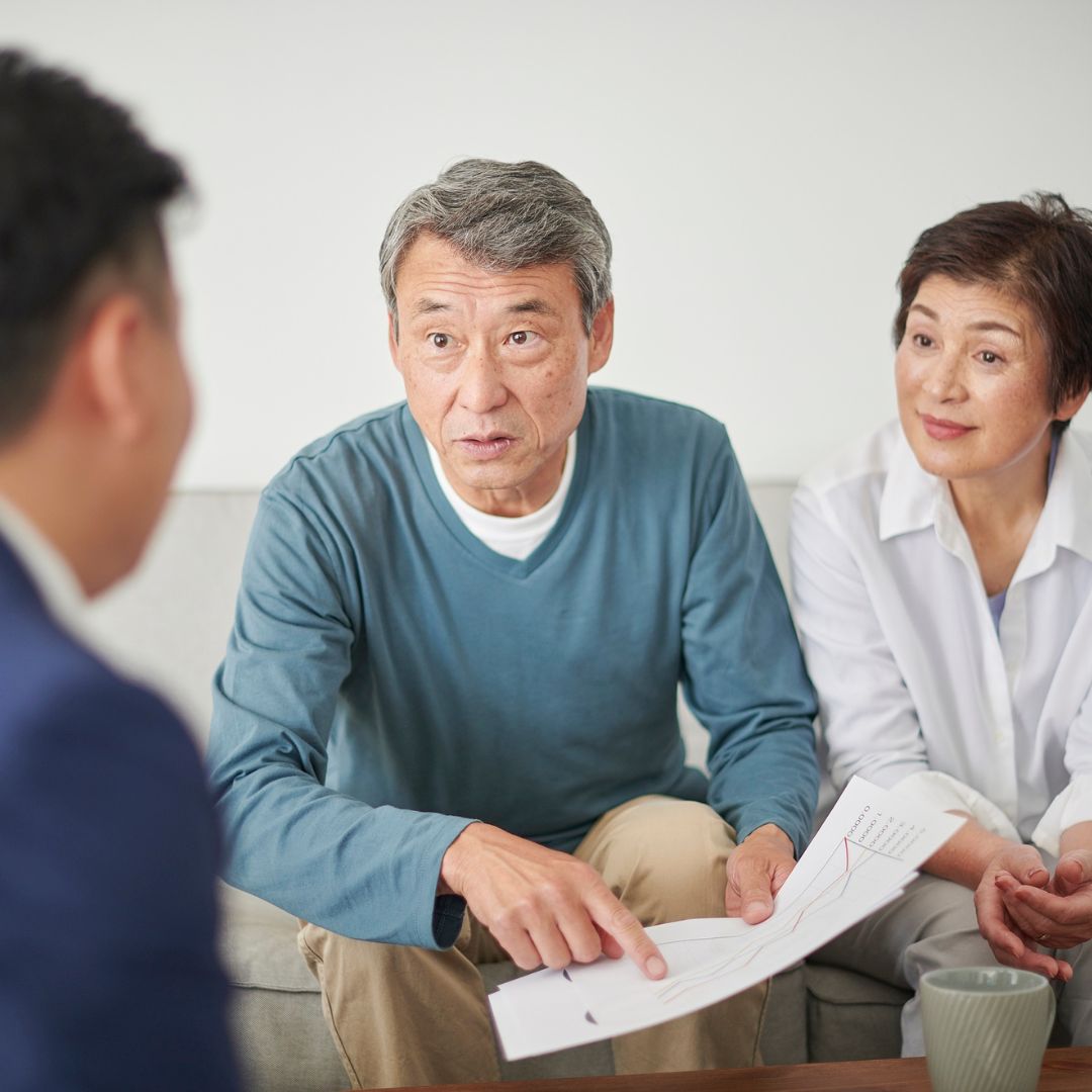 couple meeting with attorney