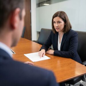 elder law attorney explaining legal documents